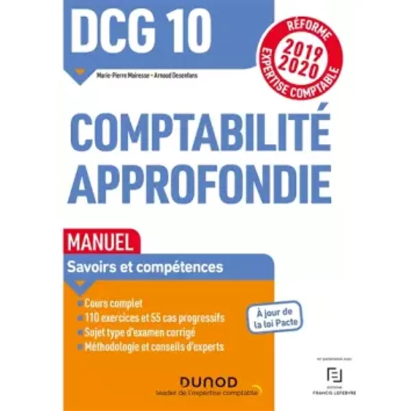 Dcg 10 Comptabilité Approfondie - Manuel - RéForme 2019-2020: RéForme Expertise Comptable 2019-2020 (2019-2020) - Marie-Pierre Mairesse, Arnaud Desenfans-image