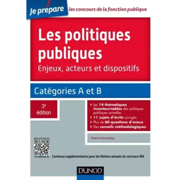 Les Politiques Publiques - 3E éD. - CatéGories A Et B - Concours Ira: CatéGories A Et B - Patrick Horusitzky-image