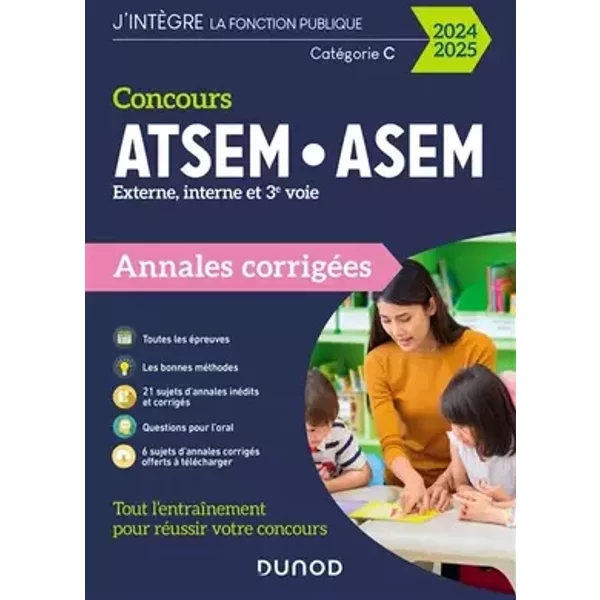 Concours ATSEM/ASEM - Annales corrigées - 2024-2025 - Corinne Pelletier
