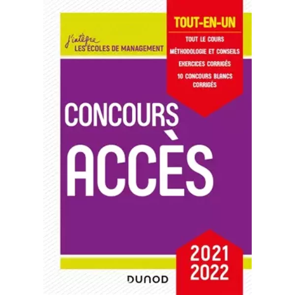 Concours AccèS 2021-2022 - Tout-En-Un: Tout-En-Un (2021-2022) - Marie-Virginie Speller, Pia Boisbourdain, Catherine Baldit-Dufays, Marie-Annik Durand, BenoîT Priet-image
