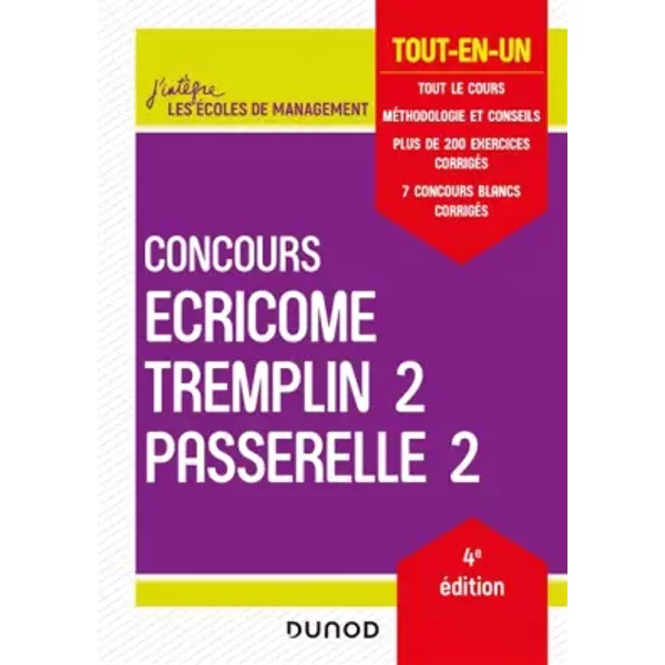 Concours ÉCricome Tremplin 2 Et Passerelle 2 - 4E éD - Tout-En-Un: Tout-En-Un - Marie-Virginie Speller, Pia Boisbourdain, HéLèNe Bautheney-image