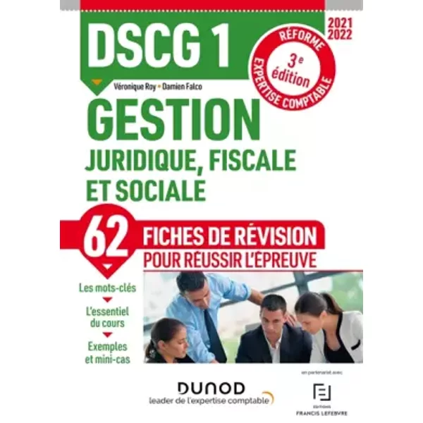 Dscg 1 Gestion Juridique, Fiscale Et Sociale - Fiches De RéVision - 2021-2022: 2021-2022 (2021-2022) - VéRonique Roy Et Damien Falco-image