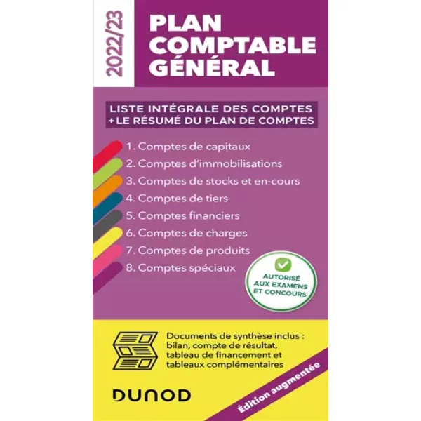 Plan Comptable GéNéRal 2022/23 - Edition AugmentéE: Liste IntéGrale Des Comptes + Documents De SynthèSe (2022-2023) - Charlotte Disle-image
