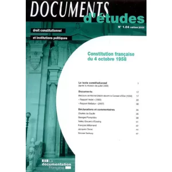 Constitution FrançAise Du 4 Octobre 1958 - Collectif-image