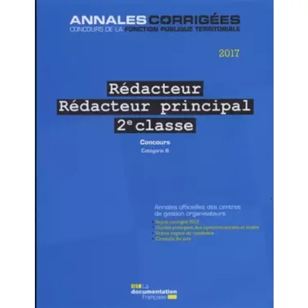 RéDacteur, RéDacteur Principal 2E Classe: Concours Externe, Interne, 3E Concours, CatéGorie B - CIG Petite Couronne-image