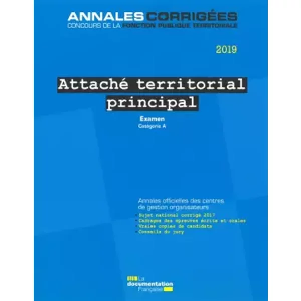 Attaché territorial principal 2019 - La Documentation française