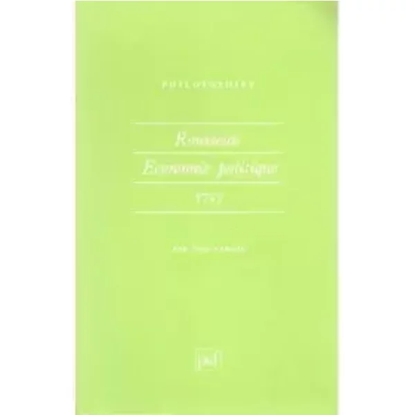 Rousseau economie politique 1755 - Yves Vargas