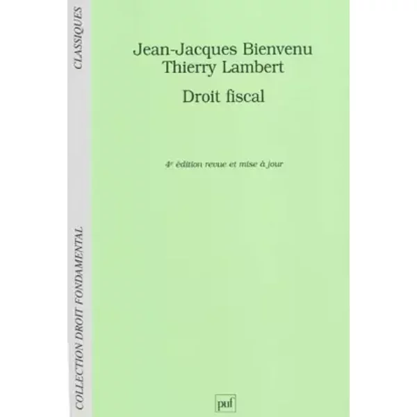 Droit fiscal - Jean-Jacques Bienvenu, Thierry Lambert