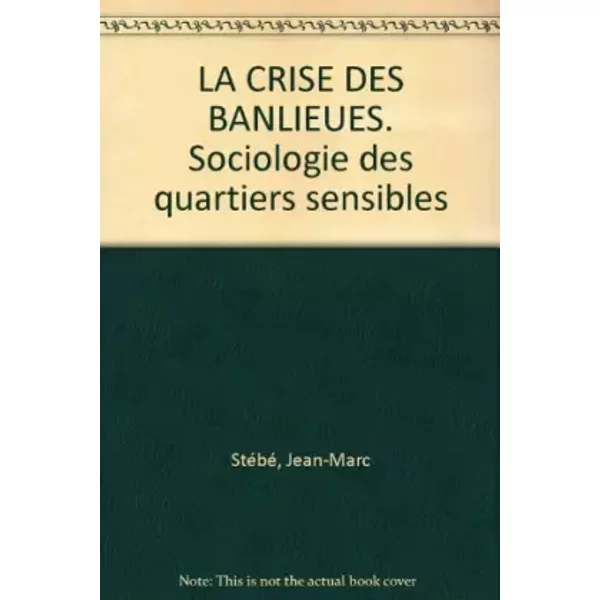 La Crise Des Banlieues - Jean-Marc StéBé, Que Sais-Je ?-image