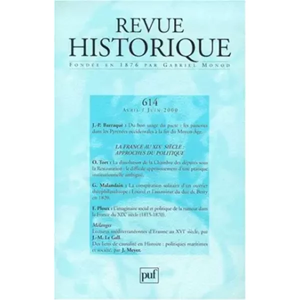 Revue Historique, NuméRo 614, 2000 - Collectif-image