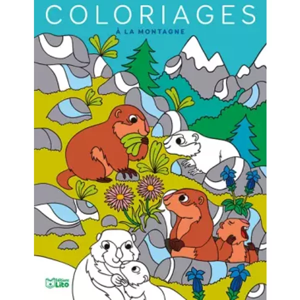 Mes Grands Coloriages: A La Montagne - DèS 6 Ans-image