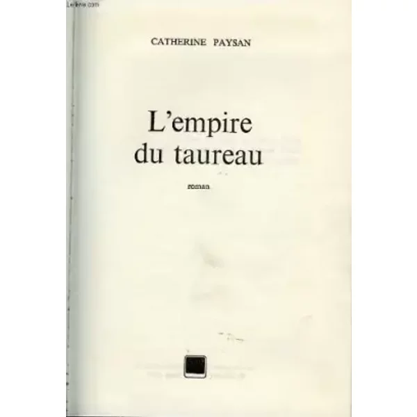 L'empire Du Taureau - Catherine Paysan-image