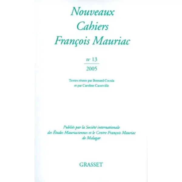 Nouveaux Cahiers De FrançOis Mauriac N°13 - FrançOis Mauriac-image