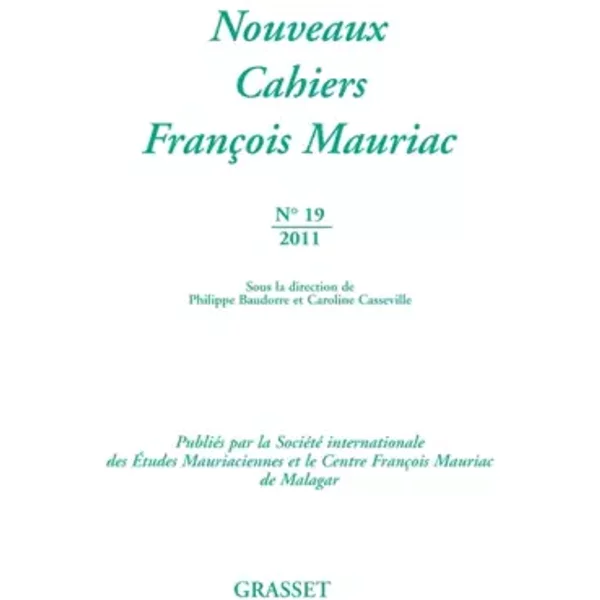 Nouveaux Cahiers FrançOis Mauriac N°19 - FrançOis Mauriac-image