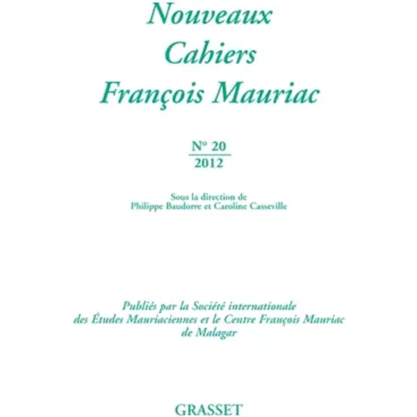 Nouveaux Cahiers FrançOis Mauriac N°20 - FrançOis Mauriac-image