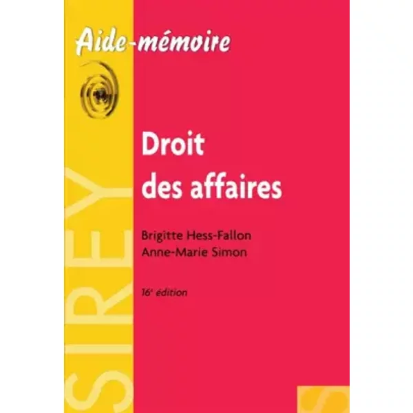 Droit Des Affaires - Brigitte Hess-Fallon, Anne-Marie Simon-image
