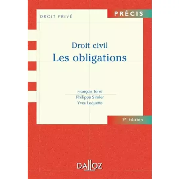 Droit Civil : Les Obligations - FrançOis Terré, Philippe Simler Et Yves Lequette-image