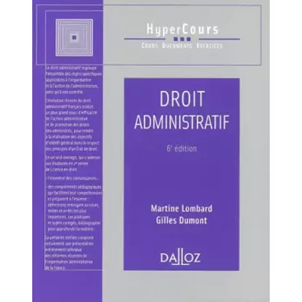 Droit administratif - Martine Lombard, Gilles Dumont