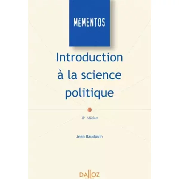 Introduction à La Science Politique - 8E éD. - Jean Baudouin-image