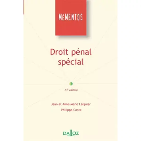 Droit PéNal SpéCial - Jean Larguier, Philippe Conte, Anne-Marie Larguier-image