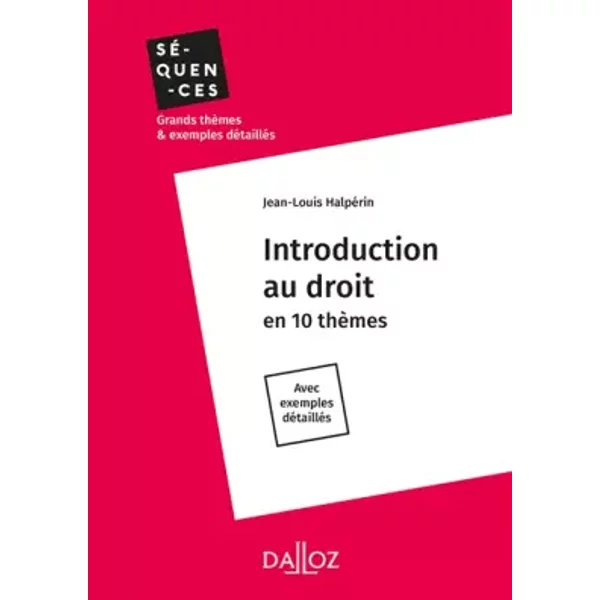 Introduction Au Droit - Jean-Louis HalpéRin-image