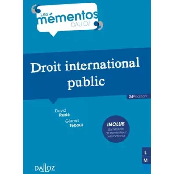 Droit International Public - 24E éD. - David Ruzié, GéRard Teboul-image