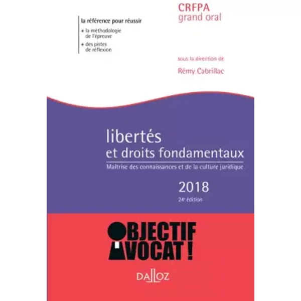LibertéS Et Droits Fondamentaux 2018 - 24E éD.: MaîTrise Des Connaissances Et De La Culture Juridique - RéMy Cabrillac-image