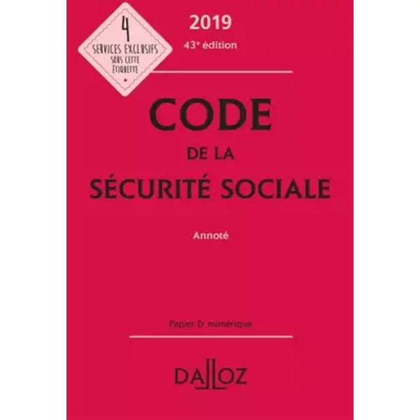 Code De La SéCurité Sociale 2019, Annoté - 43E Ed. - Anne-Sophie Ginon Et FréDéRic Guiomard-image