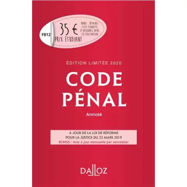 Code PéNal 2020 Annoté. ÉDition LimitéE - 117E éD. - Yves Mayaud, Carole Gayet-image