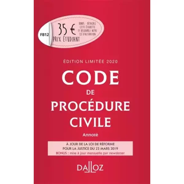 Code De ProcéDure Civile 2020 Annoté. ÉDition LimitéE - 111E éD. - Collectif, Pierre Callé, Laurent Dargent-image