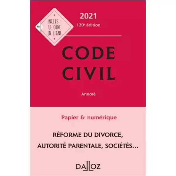 Code Civil 2021, Annoté - 120E Ed. - Xavier Henry, Pascal Ancel, Guy Venandet, Georges Wiederkehr, Alice Tisserand-Martin-image