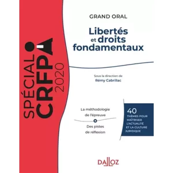 LibertéS Et Droits Fondamentaux: MaîTrise Des Connaissances Et De La Culture Juridique - RéMy Cabrillac-image