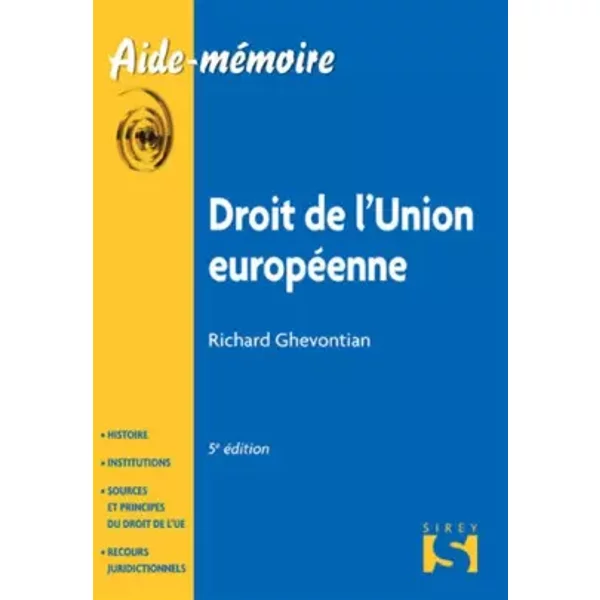 Droit De L'union EuropéEnne - 5E éD. - Richard Ghevontian-image