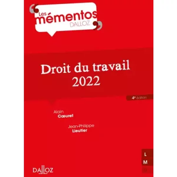 Droit Du Travail 2022 4Ed - Jean-Philippe Lieutier, Alain Coeuret-image