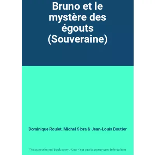 Bruno Et Le MystèRe Des éGouts (Souveraine) - Dominique Roulet, Michel Sibra, Jean-Louis Boutier-image