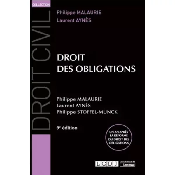 Droit Des Obligations - Philippe Malaurie, Laurent AynèS, Philippe Stoffel-Munck-image