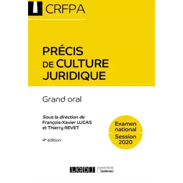 PréCis De Culture Juridique: Grand Oral (2020) - Thierry Revet, FrançOis-Xavier Lucas-image