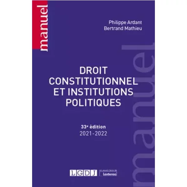 Droit Constitutionnel Et Institutions Politiques (2021) - Philippe Ardant, Bertrand Mathieu-image
