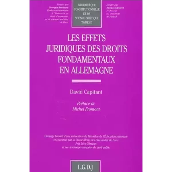 Effets juridiques en Allemagne, droits fondamentaux - Capitant d.