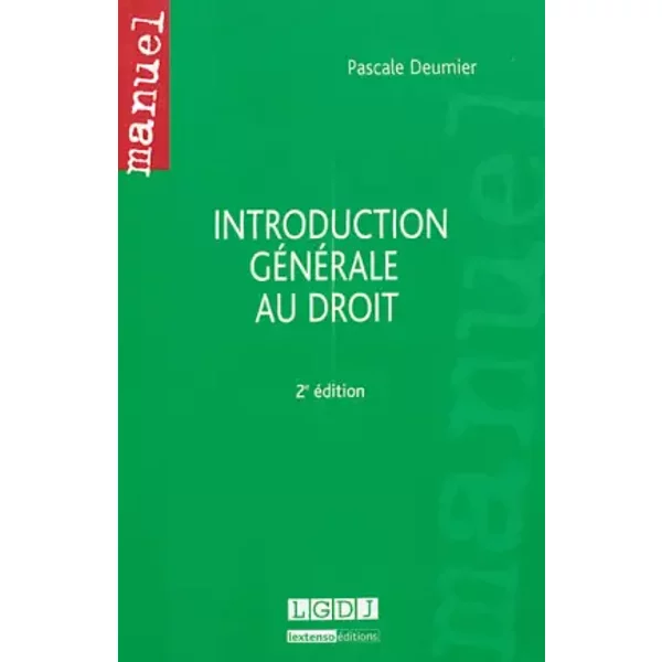 Introduction GéNéRale Au Droit - Pascale Deumier-image