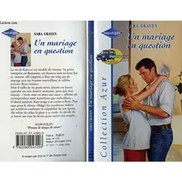 Un Mariage En Question : Collection Harlequin Azur N°2025 - Sara Graven-image