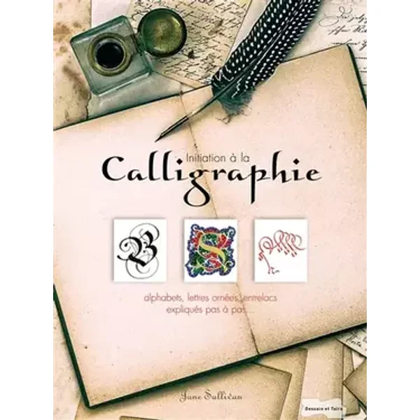 Calligraphie: Initiation à 9 styles d'écriture, alphabets, lettres ornées, entrelacs... - Jane Sullivan