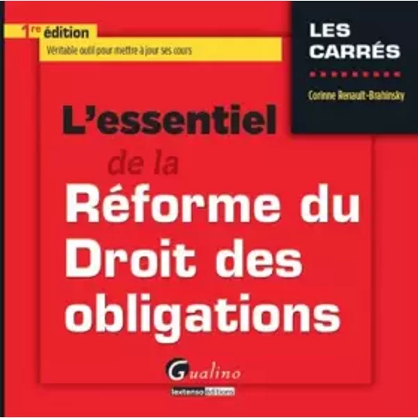 L'essentiel De La RéForme Du Droit Des Obligations - Corinne Renault-Brahinsky-image