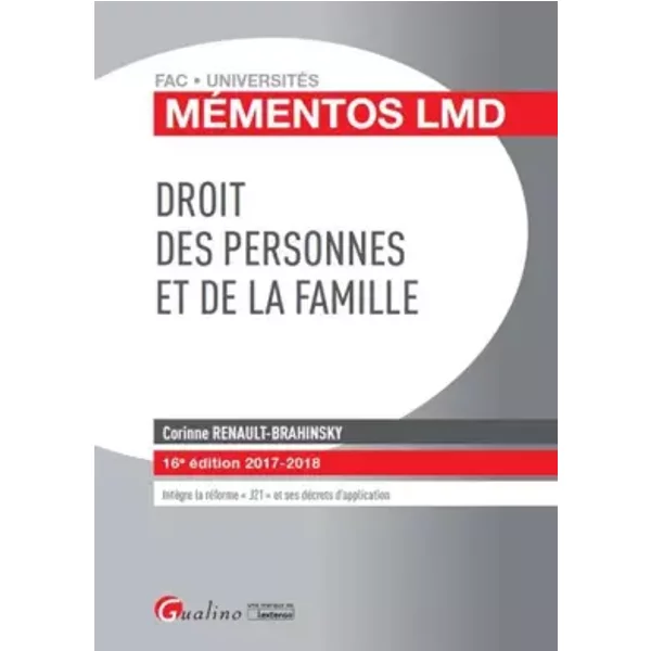 Droit Des Personnes Et De La Famille - Corinne Renault-Brahinsky-image