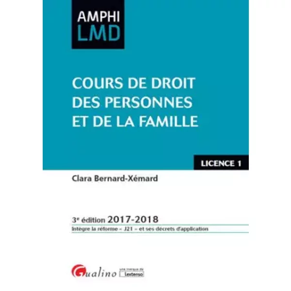Cours De Droit Des Personnes Et De La Famille - Clara Bernard-XéMard-image