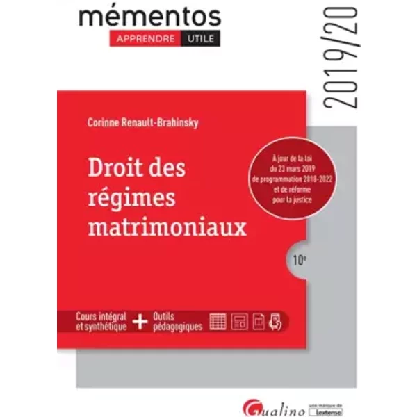 Droit Des RéGimes Matrimoniaux - Corinne Renault-Brahinsky-image