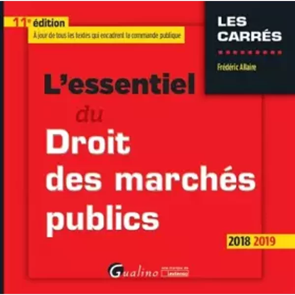 L'essentiel Du Droit Des MarchéS Publics - FréDéRic Allaire-image