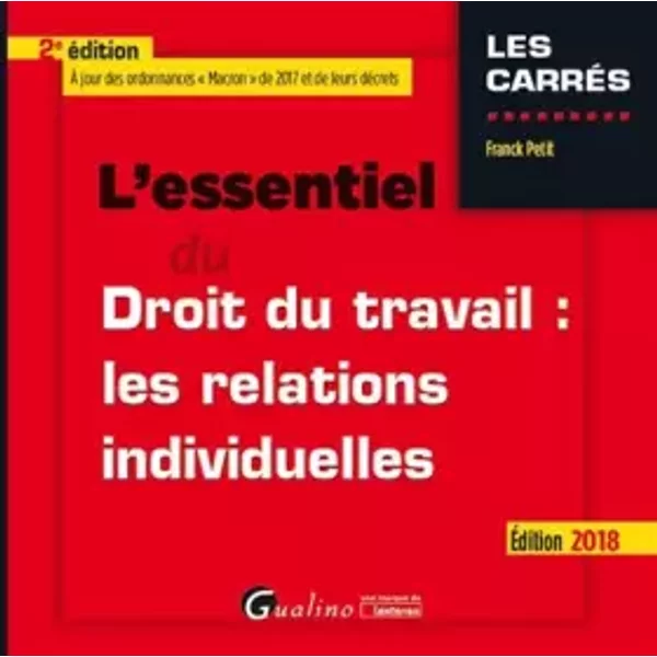 L'essentiel Du Droit Du Travail : Les Relations Individuelles - Franck Petit-image