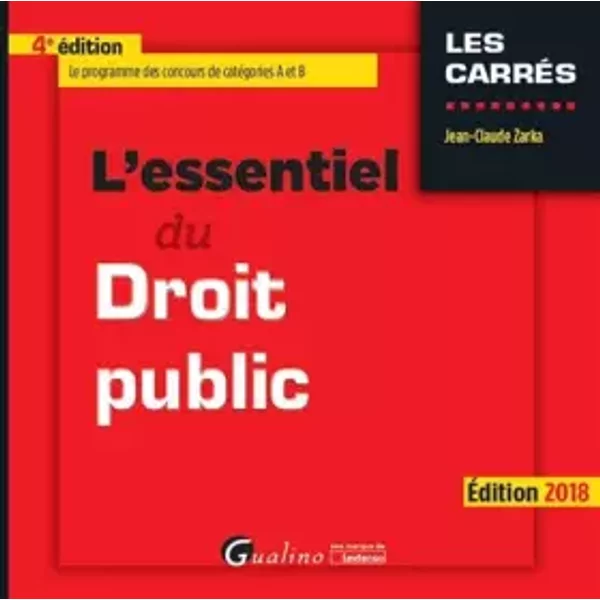 L'essentiel Du Droit Public - Jean-Claude Zarka-image