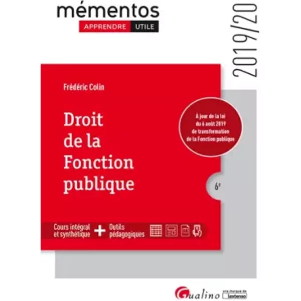 Droit De La Fonction Publique - FréDéRic Colin-image